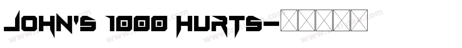 John's 1000 Hurts字体转换